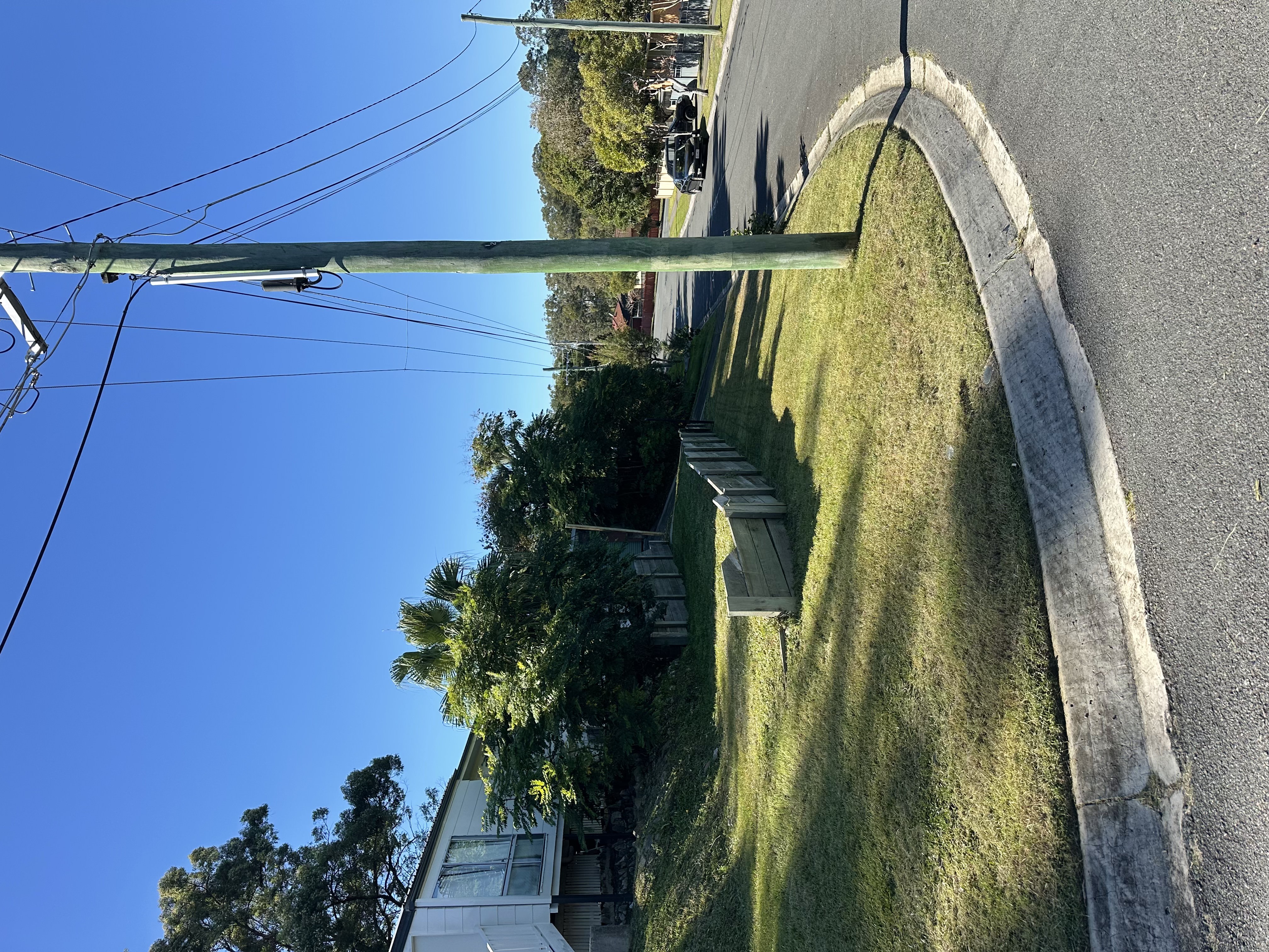 Freshly mowed lawn after mowing and cleanup